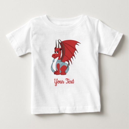 Red Dragon Cartoon Baby T-Shirt (Voorkant)