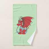Red Dragon Cartoon Bad Handdoek (Handdoek)