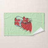 Red Dragon Cartoon Bad Handdoek (Handdoek)