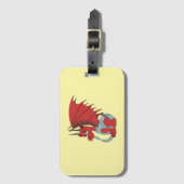 Red Dragon Cartoon Bagagelabel (Voorkant (verticaal))