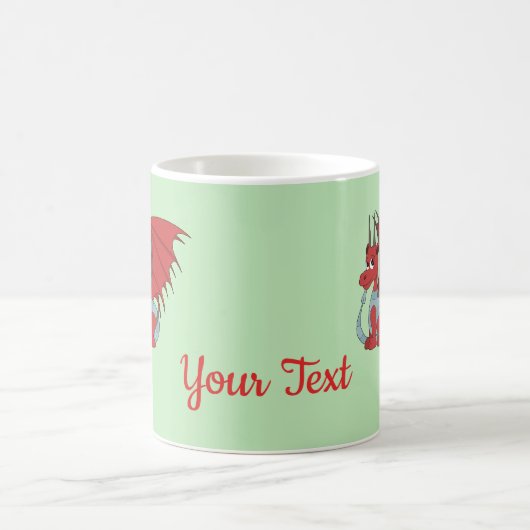 Red Dragon Cartoon Coffee Mok (Center)