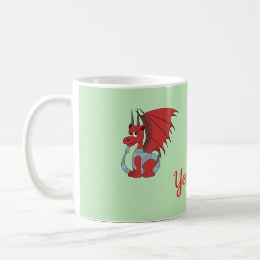Red Dragon Cartoon Coffee Mok (Links)