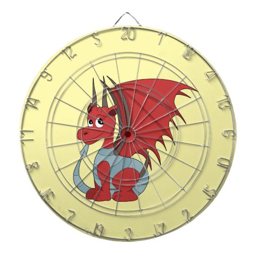 Red Dragon Cartoon Dartbord (Voorkant)
