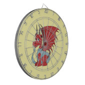 Red Dragon Cartoon Dartbord (Voorkant Links)