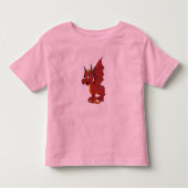 Red Dragon Cartoon Kinder Shirts (Voorkant)