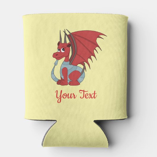 Red Dragon Cartoon Koelbox Blikjeskoeler (Achterkant)