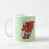 Red Dragon Cartoon Koffiemok (Links)