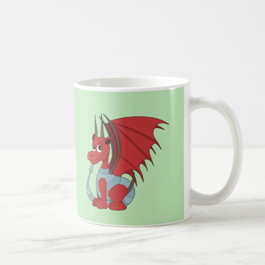Red Dragon Cartoon Koffiemok (Rechts)