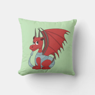 Red Dragon Cartoon Kussen