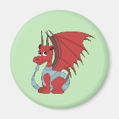 Red Dragon Cartoon Magneet (Voorkant)