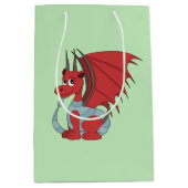 Red Dragon Cartoon Medium Cadeauzakje (Voorkant)