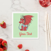 Red Dragon Cartoon Napkins Servet (Insitu)