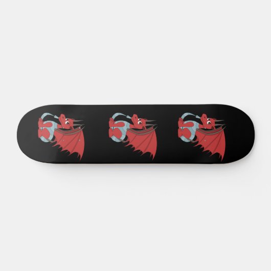 Red Dragon Cartoon Persoonlijk Skateboard (Horizontaal)