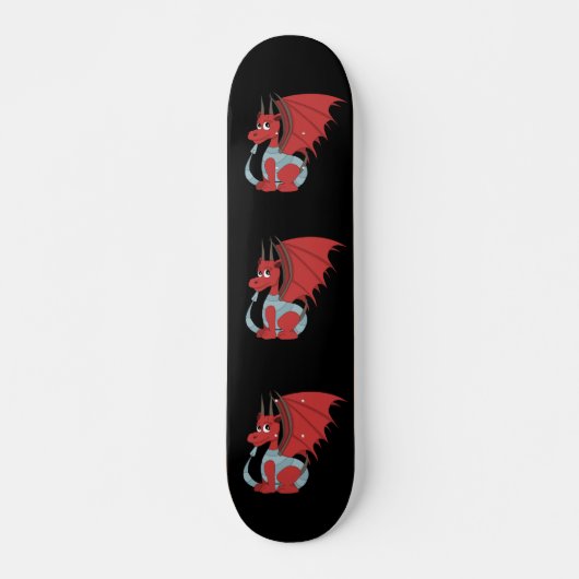 Red Dragon Cartoon Persoonlijk Skateboard (Voorkant)