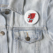 Red Dragon Cartoon Ronde Button 5,7 Cm (In situ)