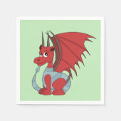 Red Dragon Cartoon Servet (Voorkant)