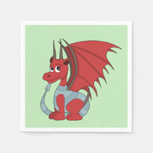Red Dragon Cartoon Servet