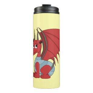 Red Dragon Cartoon Thermosbeker