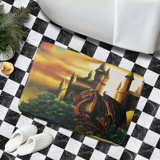 Red Dragon Castle Fantasy Badmat