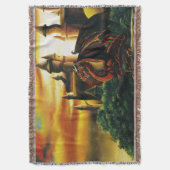 Red Dragon Castle Fantasy Deken (Voorkant Verticaal)