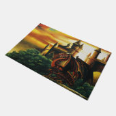 Red Dragon Castle Fantasy Deurmat (Schuin)