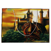 Red Dragon Castle Fantasy Groot Cadeauzakje (Achterkant)