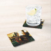 Red Dragon Castle Fantasy Kartonnen Onderzetters (Insitu)