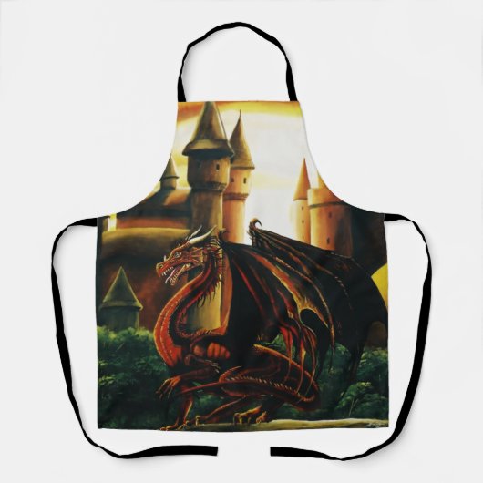 Red Dragon Castle Fantasy Schort (Voorkant)