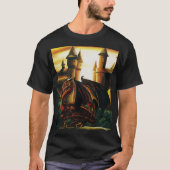 Red Dragon Castle Fantasy T-shirt (Voorkant)