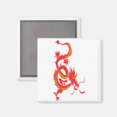 Red Dragon Chinees nieuwjaar Magneet (Voorkant / Achterkant)