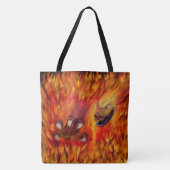 Red Dragon Claw Crossbody Bag Tote Bag (Voorkant)