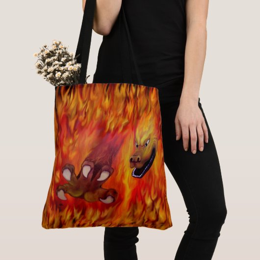 Red Dragon Claw Crossbody Bag Tote Bag (Dichtbij)