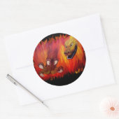 Red Dragon Claw Ronde Sticker (Envelop)