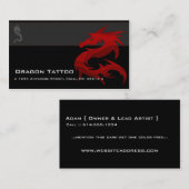 Red Dragon D2 Asian Tattoo Unieke Visitekaartjes (Voorkant / Achterkant)