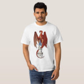 Red Dragon Design op een wit T-shirt (Voorkant volledig)