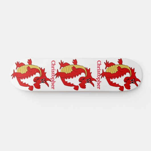 Red Dragon Design Personalized Persoonlijk Skateboard (Horizontaal)