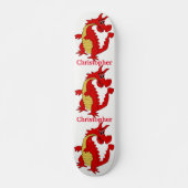 Red Dragon Design Personalized Persoonlijk Skateboard (Voorkant)