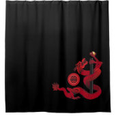 Red Dragon Douchegordijn (Voorkant)