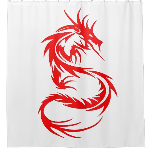 Red Dragon Douchegordijn (Voorkant)