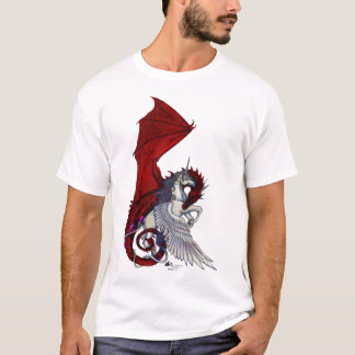 Red Dragon Dragoness Crimson Fantasy Unicorn Horse T-shirt