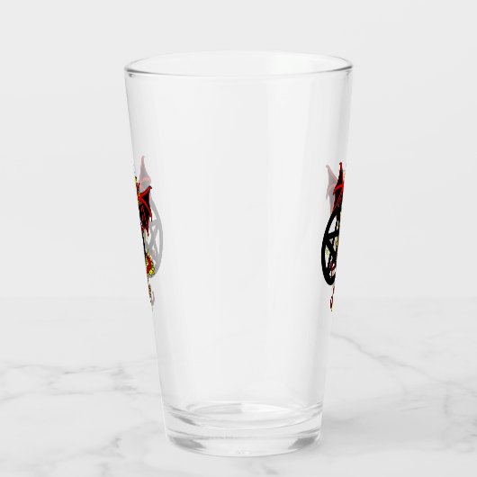 Red Dragon en Pentacle Glass Glas (Rechts)