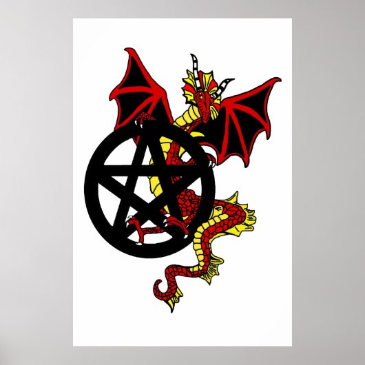 Red Dragon en Pentacle Poster (Voorkant)