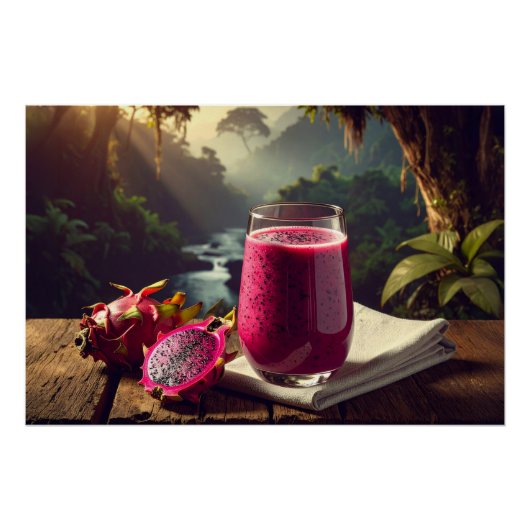 RED DRAGON FRUIT (Venus Pitahaya) - EXOTIC FRUITS Perfect Poster (Voorkant)