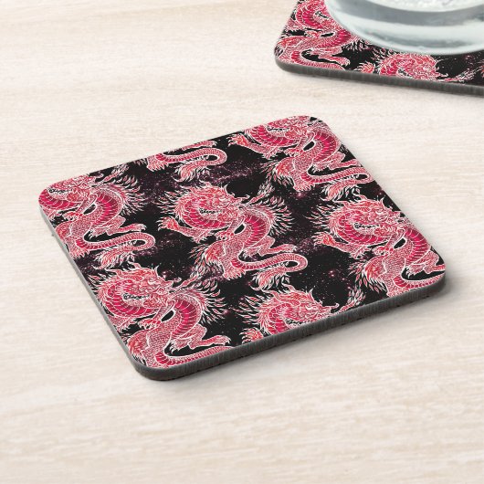 Red Dragon Galaxy Bier Onderzetter (Linkerzijde)