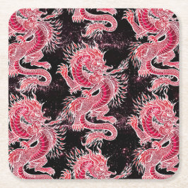 Red Dragon Galaxy Kartonnen Onderzetters