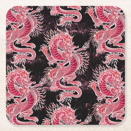 Red Dragon Galaxy Kartonnen Onderzetters (Voorkant)