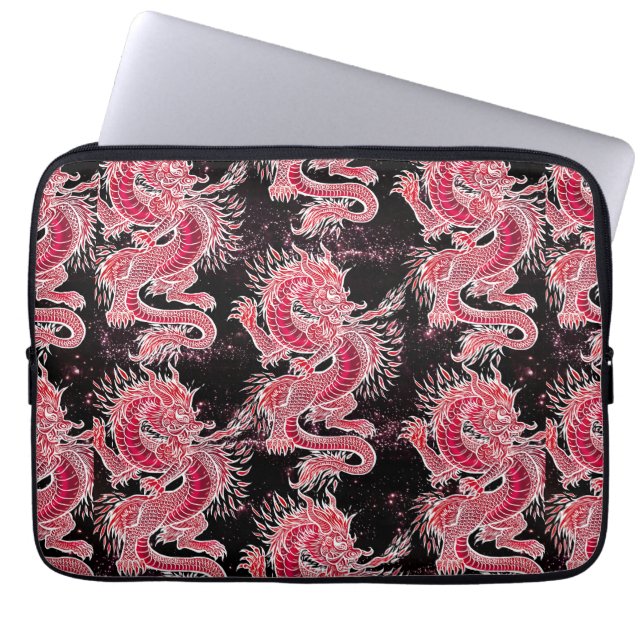 Red Dragon Galaxy Laptop Sleeve (Voorkant)