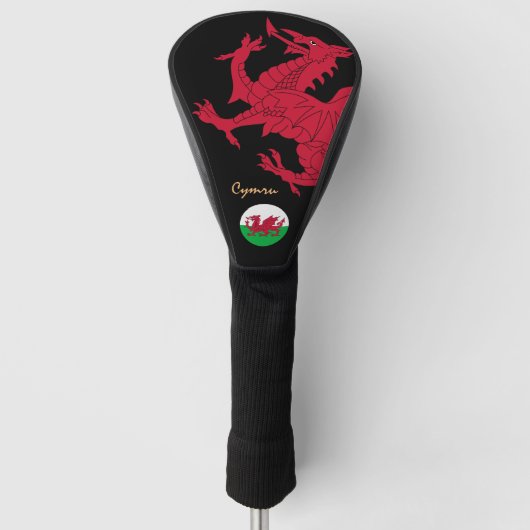 Red Dragon Golf Wales, Golfen, Welsh Vlag Golfheadcover (Voorkant)