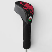 Red Dragon Golf Wales, Golfen, Welsh Vlag Golfheadcover (Schuin)