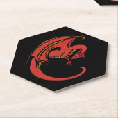 Red Dragon Kartonnen Onderzetters (Schuin)